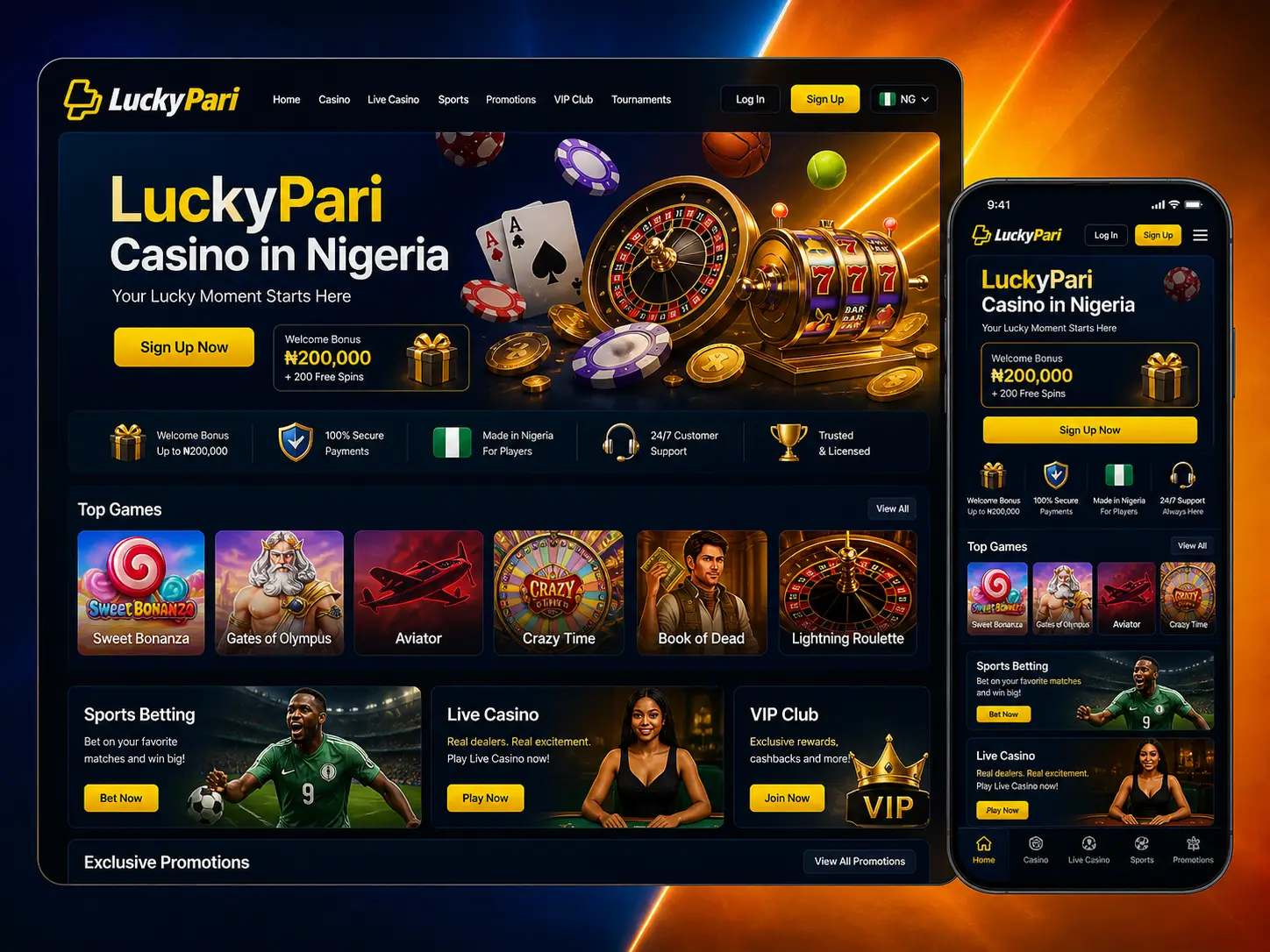 Каталог слотов LuckyPari Casino